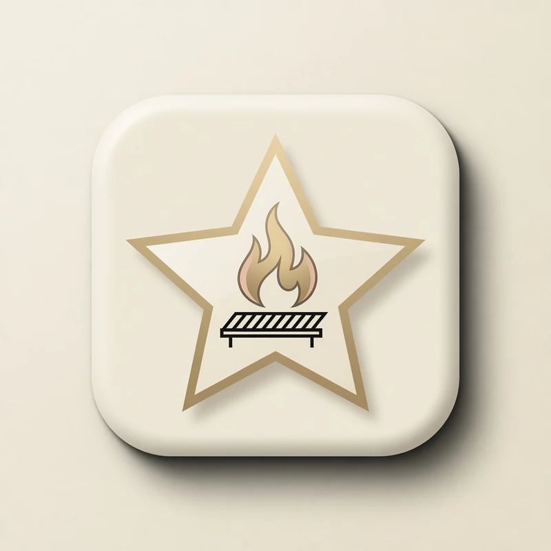 Platinum Stars package icon — gold star and hibachi flame